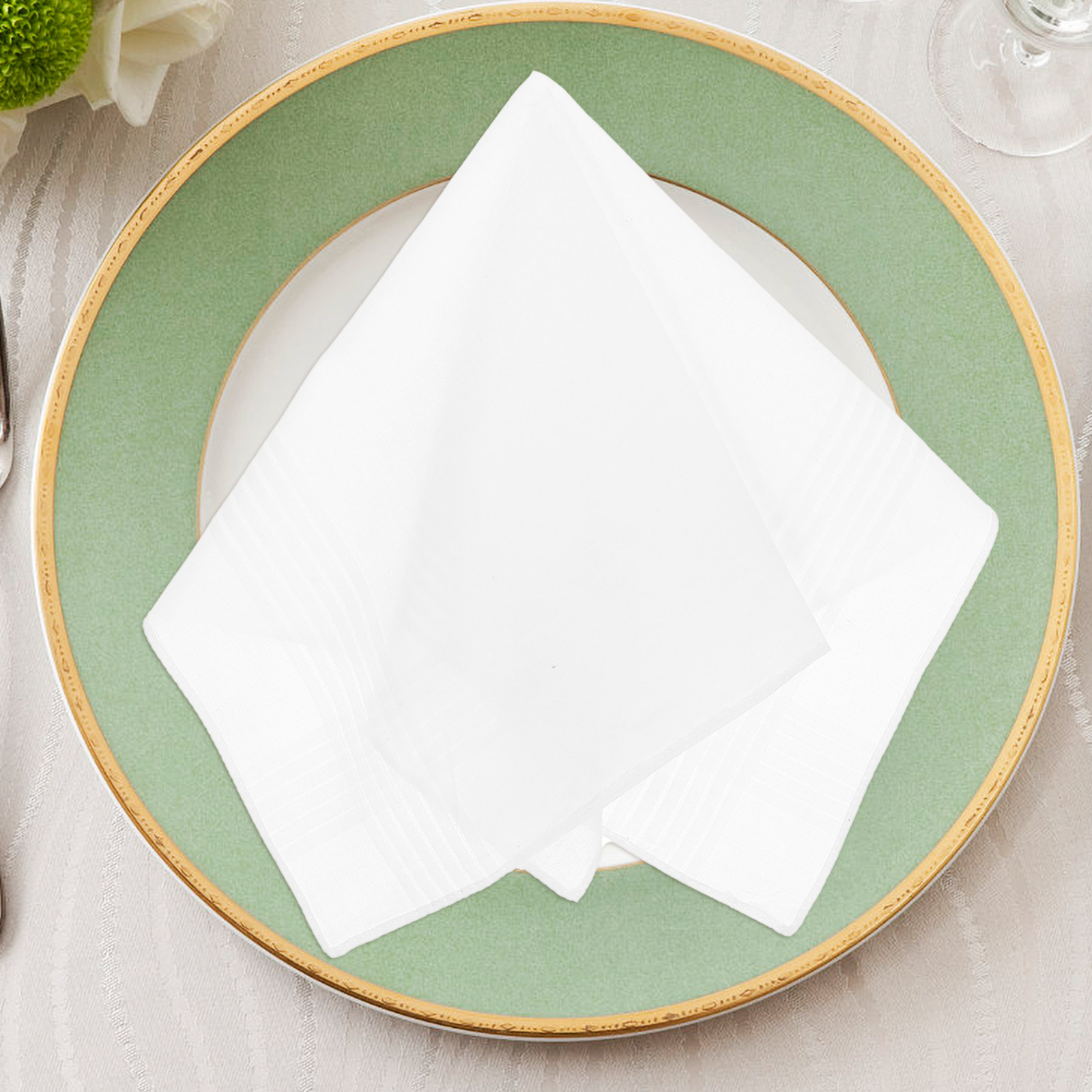 Handkerchief Cotton Men - 3Pcs Pure White Handkerchief Stylish Cotton