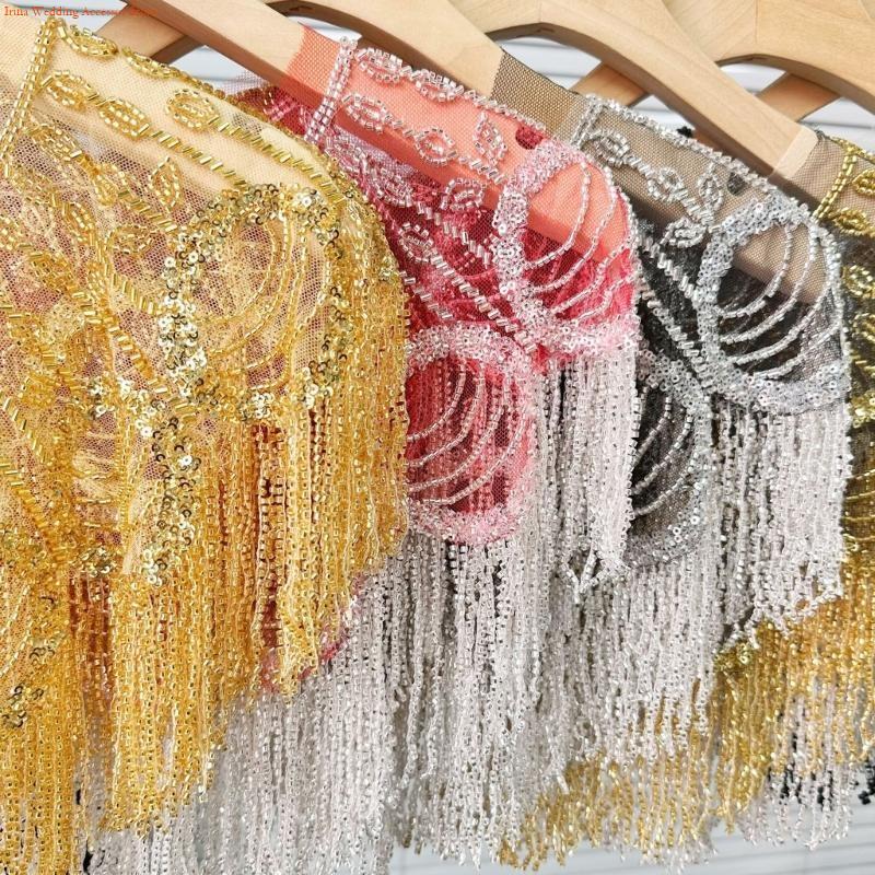 Stole Wedding Shawl - G92D Thêu sequin tua rua đính