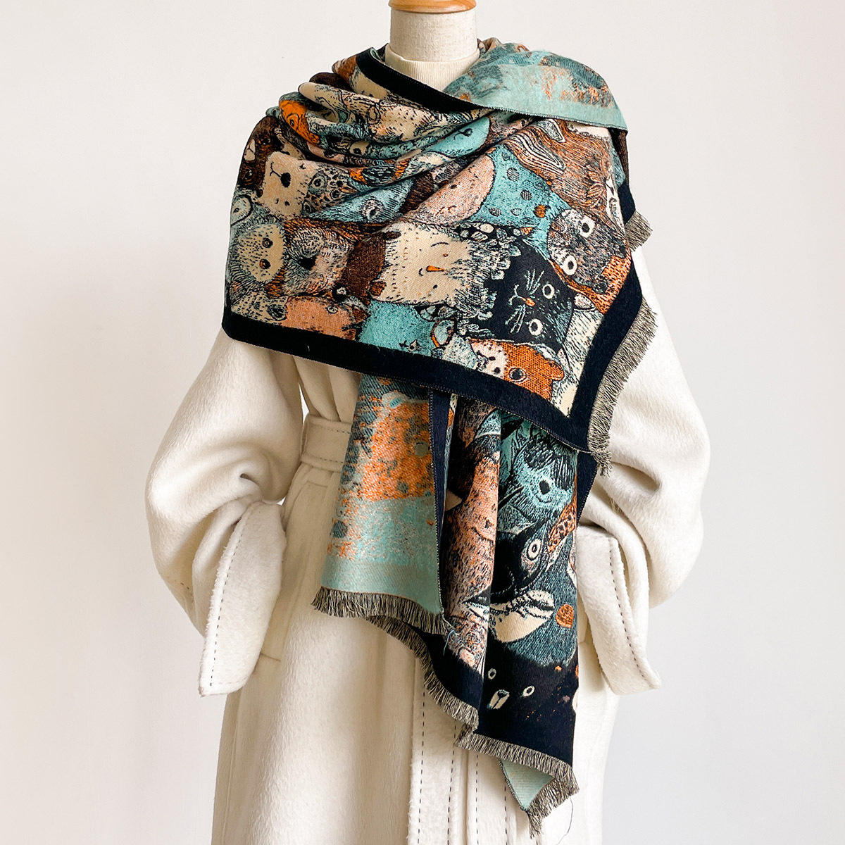 Women Imitation Cashmere Scarf - đánh giá và giá Pashmina Wrap Large
