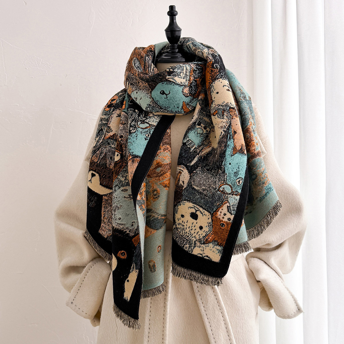 Women Imitation Cashmere Scarf - đánh giá và giá Pashmina Wrap Large