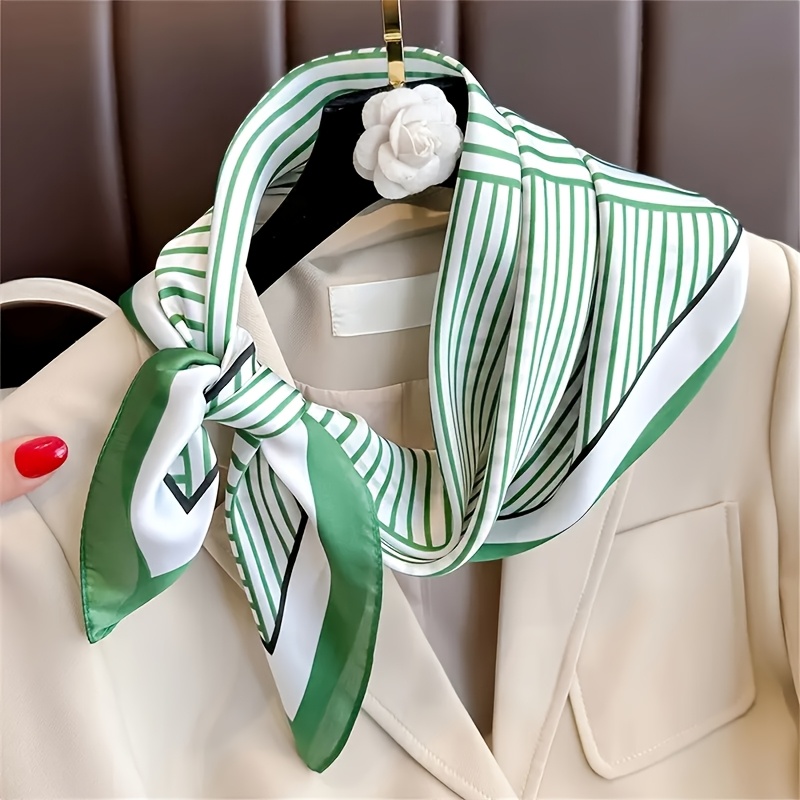 Luxury Brand Silk Stripe Desig - đánh giá và giá Scarf Silk Square