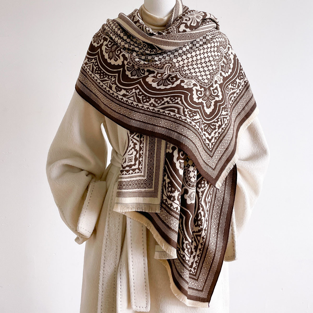 Imitation Cashmere Scarf For W - đánh giá và giá Pashmina Wrap Large