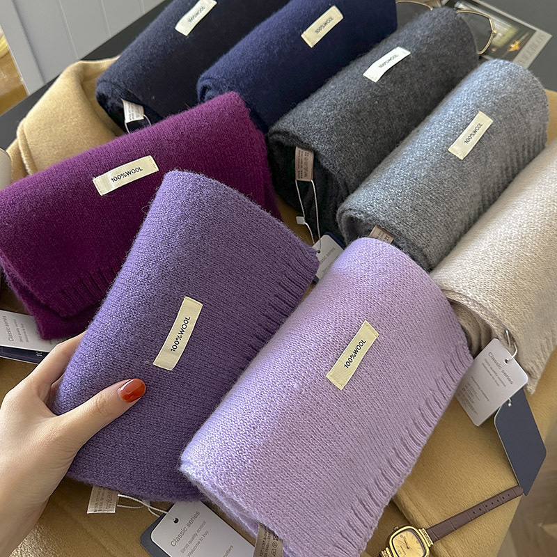 48-Color Pure Wool Scarf Autum - đánh giá và giá Muffler Men Wool
