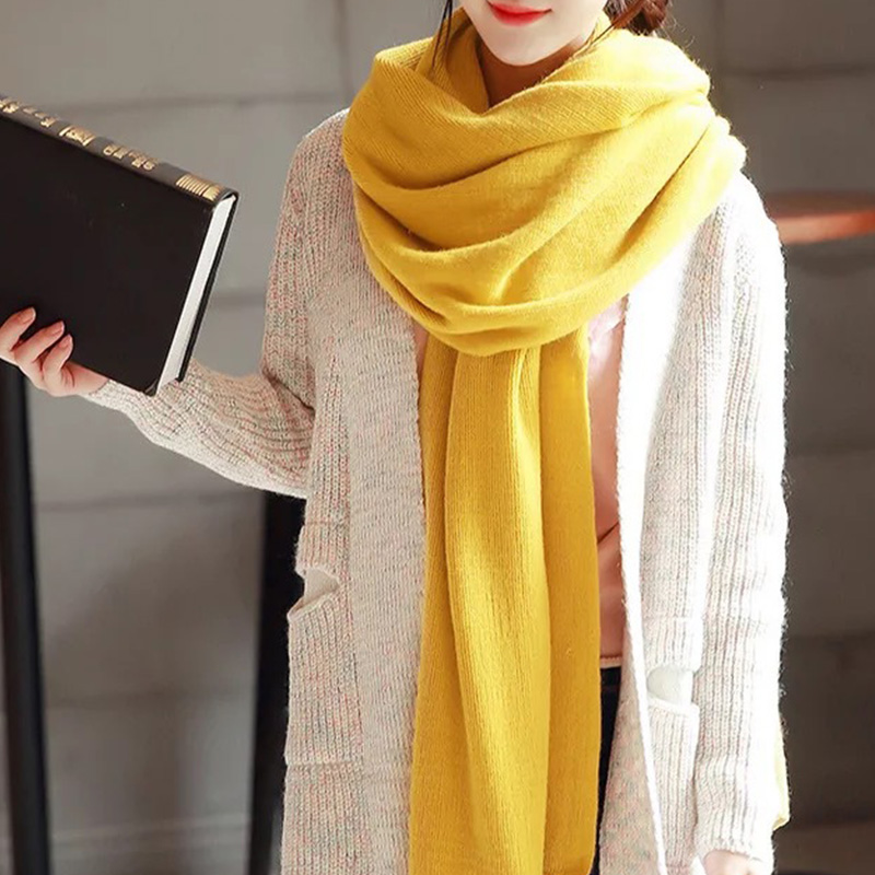 Solid Color Imitation Cashmere - đánh giá và giá Muffler Men Wool