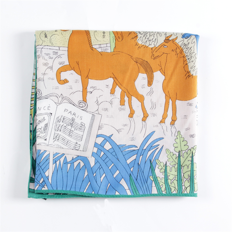 POBING Silk Cashmere Scarf Wom - đánh giá và giá Scarf Silk Square